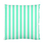 Vertical Stripes - White and Aquamarine Standard Cushion Case (One Side)