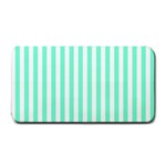 Vertical Stripes - White and Aquamarine Medium Bar Mat