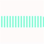 Vertical Stripes - White and Aquamarine Medium Bar Mat