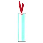 Vertical Stripes - White and Aquamarine Small Book Mark
