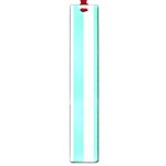 Vertical Stripes - White and Aquamarine Large Book Mark