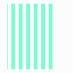 Vertical Stripes - White and Aquamarine Large Garden Flag (Two Sides)