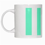 Vertical Stripes - White and Aquamarine White Mug