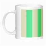 Vertical Stripes - White and Aquamarine Night Luminous Mug