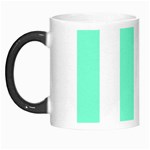 Vertical Stripes - White and Aquamarine Morph Mug