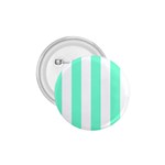 Vertical Stripes - White and Aquamarine 1.75  Button