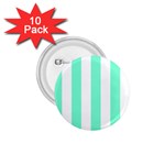 Vertical Stripes - White and Aquamarine 1.75  Button (10 pack)
