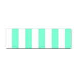 Vertical Stripes - White and Aquamarine Sticker (Bumper)