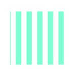Vertical Stripes - White and Aquamarine Greeting Card 5  x 7 
