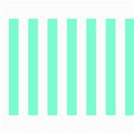 Vertical Stripes - White and Aquamarine 5  x 7  Photo Cards