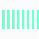 Vertical Stripes - White and Aquamarine 4  x 8  Photo Cards