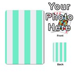 Vertical Stripes - White and Aquamarine Multi-purpose Cards (Rectangle)
