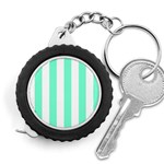 Vertical Stripes - White and Aquamarine Measuring Tape