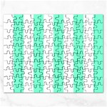 Vertical Stripes - White and Aquamarine Jigsaw Puzzle (Rectangular)