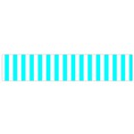 Vertical Stripes - White and Aqua Cyan Flano Scarf (Small)