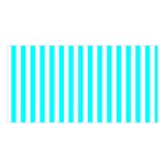 Vertical Stripes - White and Aqua Cyan Satin Shawl