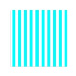 Vertical Stripes - White and Aqua Cyan Small Satin Scarf  (Square)