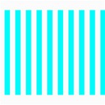 Vertical Stripes - White and Aqua Cyan Collage 8  x 10 