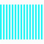 Vertical Stripes - White and Aqua Cyan Collage 11  x 14 