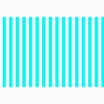 Vertical Stripes - White and Aqua Cyan Collage 12  x 18 