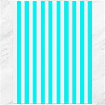 Vertical Stripes - White and Aqua Cyan Canvas 12  x 16 