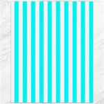 Vertical Stripes - White and Aqua Cyan Canvas 16  x 20 