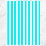 Vertical Stripes - White and Aqua Cyan Canvas 18  x 24 