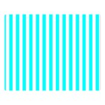 Vertical Stripes - White and Aqua Cyan Double Sided Flano Blanket (Large)