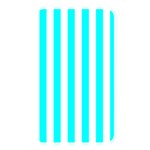 Vertical Stripes - White and Aqua Cyan Memory Card Reader (Rectangular)