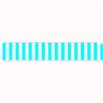 Vertical Stripes - White and Aqua Cyan Small Bar Mat