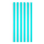 Vertical Stripes - White and Aqua Cyan Shower Curtain 36  x 72  (Stall)