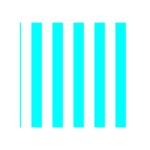 Vertical Stripes - White and Aqua Cyan Greeting Card 5  x 7 