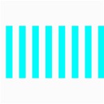 Vertical Stripes - White and Aqua Cyan 4  x 8  Photo Cards