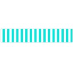 Vertical Stripes - White and Bright Turquoise Flano Scarf (Large)