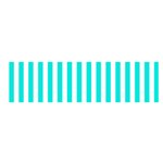 Vertical Stripes - White and Bright Turquoise Satin Scarf (Oblong)