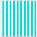 Vertical Stripes - White and Bright Turquoise Canvas 12  x 12 