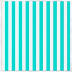 Vertical Stripes - White and Bright Turquoise Canvas 16  x 16 