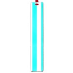 Vertical Stripes - White and Bright Turquoise Large Book Mark