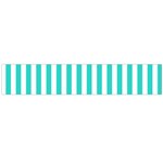 Vertical Stripes - White and Turquoise Flano Scarf (Large)