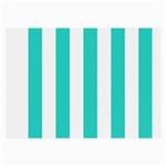 Vertical Stripes - White and Turquoise Large Glasses Cloth