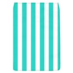 Vertical Stripes - White and Turquoise Removable Flap Cover (S)