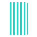 Vertical Stripes - White and Turquoise Memory Card Reader (Rectangular)