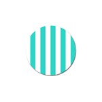 Vertical Stripes - White and Turquoise Golf Ball Marker (4 pack)
