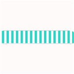 Vertical Stripes - White and Turquoise Small Bar Mat
