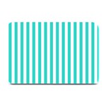 Vertical Stripes - White and Turquoise Plate Mat