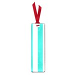 Vertical Stripes - White and Turquoise Small Book Mark