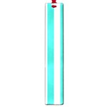 Vertical Stripes - White and Turquoise Large Book Mark