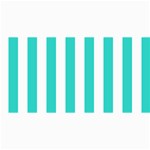 Vertical Stripes - White and Turquoise 4  x 8  Photo Cards