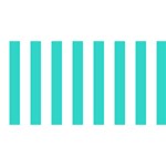 Vertical Stripes - White and Turquoise YOU ARE INVITED 3D Greeting Card (8x4)