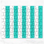 Vertical Stripes - White and Turquoise Jigsaw Puzzle (Rectangular)